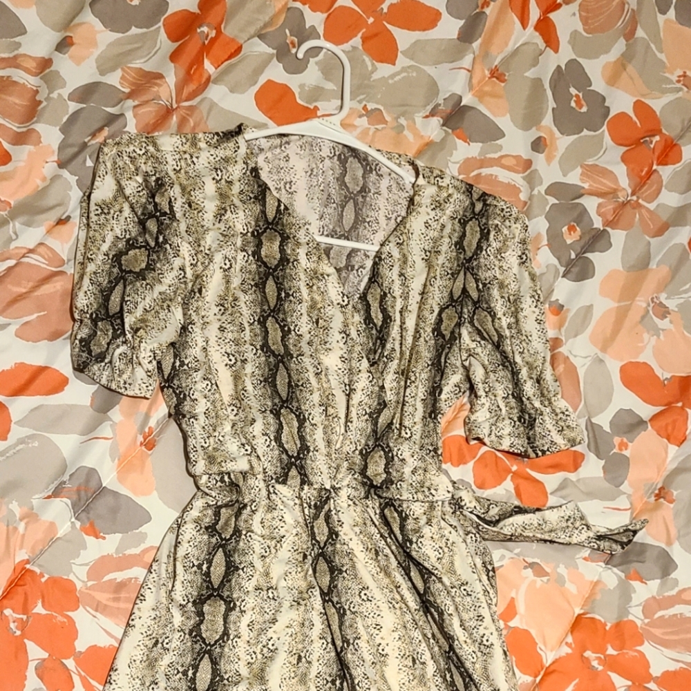 Super Soft Snakeskin Wrap Dress L/XL